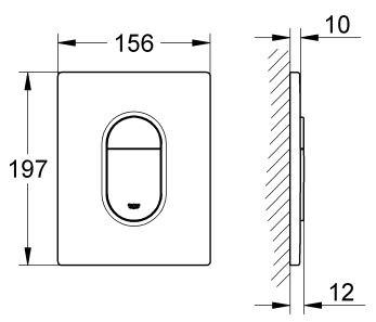 Grohe Arena Cosmopolitan przycisk spłukujący do stelaża WC chrom 38844000