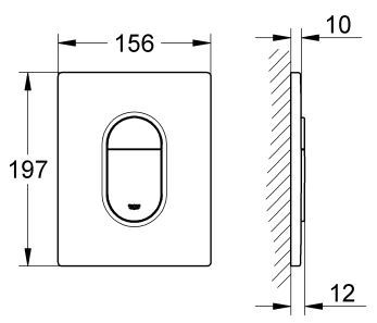 Grohe Arena Cosmopolitan przycisk spłukujący do stelaża WC biel alpejska 38844SH0