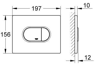 Grohe Arena Cosmopolitan przycisk spłukujący do stelaża WC biel alpejska 38858SH0