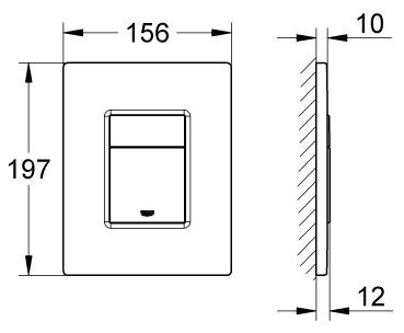 Grohe Skate Cosmopolitan przycisk spłukujący do stelaża WC stal szlachetna 38732SD0