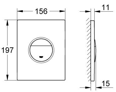 Grohe Nova Cosmopolitan przycisk spłukujący do stelaża WC chrom 38765000