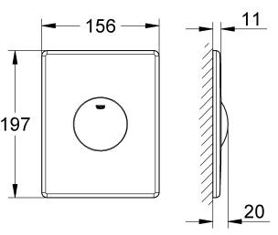 Grohe Skate przycisk spłukujący do stelaża WC stal szlachetna 38672SD0