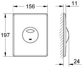 Grohe Skate przycisk spłukujący do stelaża WC chrom mat 38862P00