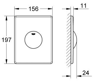 Grohe Surf przycisk spłukujący do stelaża WC chrom 38574000