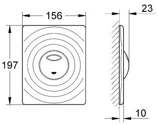 Grohe Surf przycisk spłukujący do stelaża WC chrom 38861000
