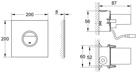 Grohe Ondus Digitecture Light przycisk spłukujący do stelaża WC moon white 38915LS0