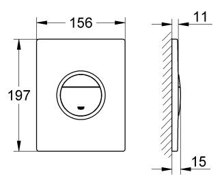 Grohe Nova Cosmopolitan Light przycisk spłukujący do stelaża WC chrom 38809000