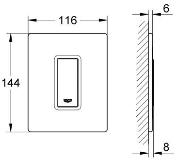 Grohe Skate Cosmopolitan przycisk spłukujący do pisuaru velvet black 38846KS0