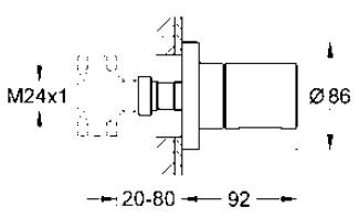 Grohe Grohtherm 3000 Cosmopolitan zawór podtynkowy element zewnętrzny chrom 19470000 - DG