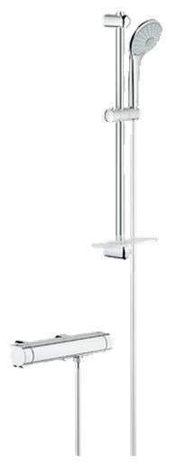 Grohe Grohtherm 2000 NEW bateria prysznicowa termostatyczna z zestawem ścienna chrom 34195001