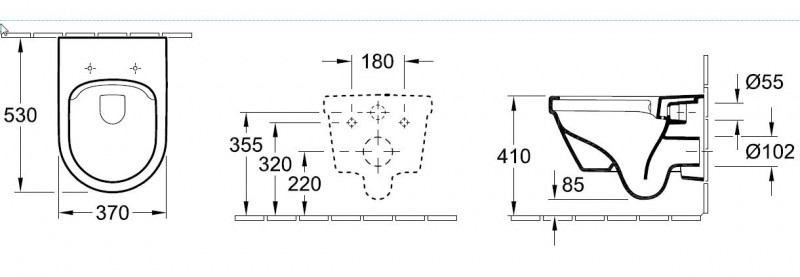 Villeroy&Boch Omnia Architectura DirectFlush muszla wisząca + deska wolnoopadająca 5684R001 + 98M9C101