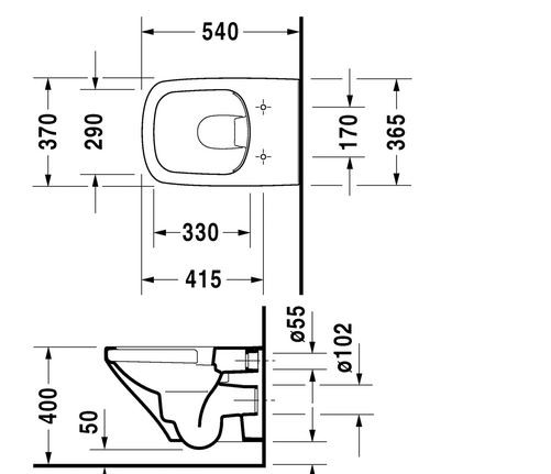 Duravit Durastyle muszla wc wisząca RIMLESS biały alpin 2538090000