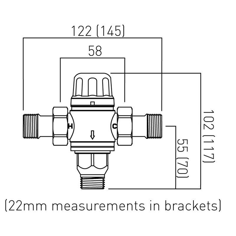 Vado zawór termostatyczny do baterii bezdotykowcyh PRO-5001-W/NP