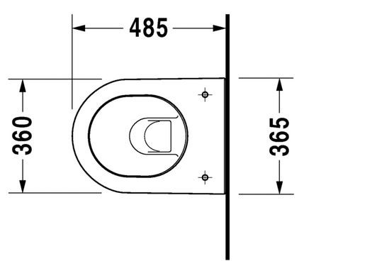 Duravit Darling New Compact muszla wisząca 48cm biały alpin 2549090000