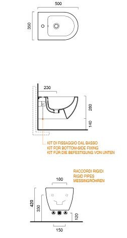 Catalano Sfera 50 bidet wiszący biały cataglaze 1BSS5000