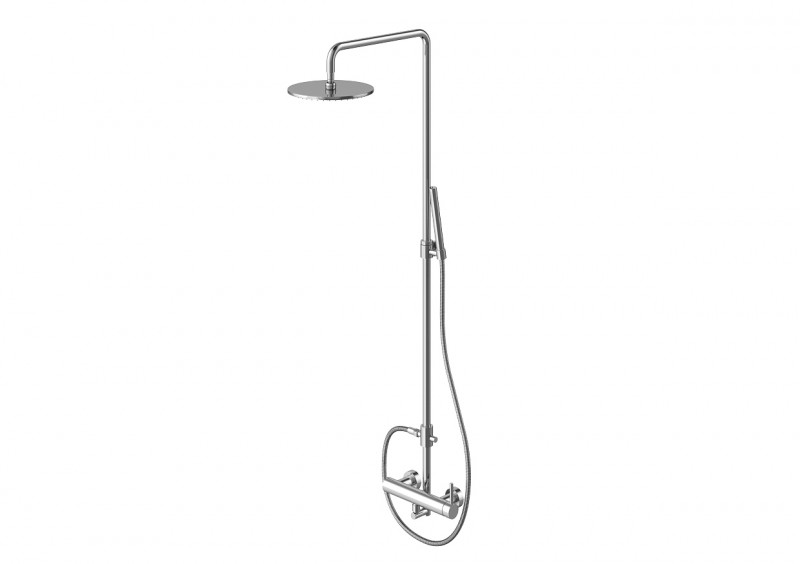 Kohlman Roxin zestaw prysznicowy z deszczownicą chrom QW276R