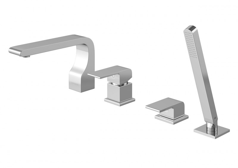 Kohlman Saxo bateria wannowa 4-otworowa chrom QB244S