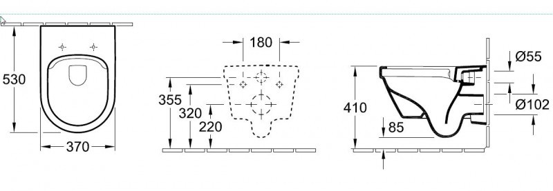 Villeroy&Boch Omnia Architectura DirectFlush muszla wisząca + deska wolnoopadająca 5684HR01