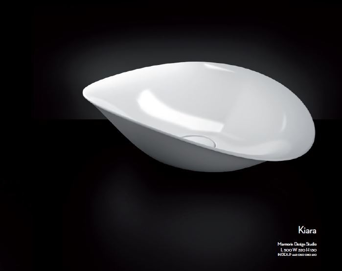 Marmorin Kiara Tinette II umywalka stawiana na blat 50x32 cm Mineralicast P 663 050 080 610