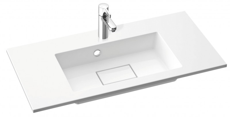 Marmorin Lira 80 umywalka z otworem 80x39 cm Mineralicats 640 080 022 011