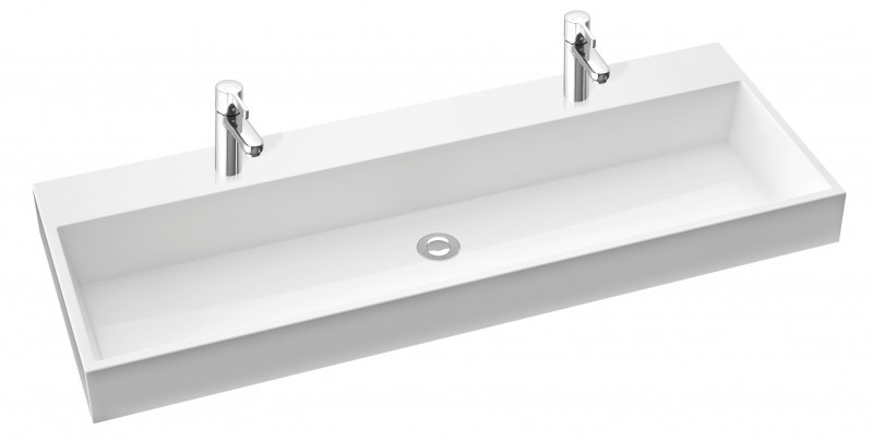 Marmorin Teo 120 umywalka z 2 otworami 120cm Mineralicast 641 120 020 012