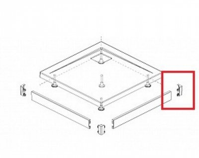Radaway Argos C/D zakończenie do obudowy do brodzika prawe biały 003-019000204