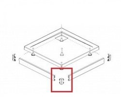 Radaway Argos C/D narożnik do obudowy do brodzika chrom 003-019000301