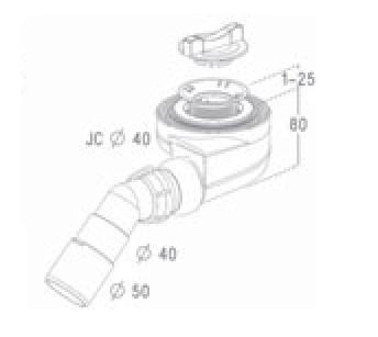 Radaway 5SL1 syfon do brodzików Giaros 50 5SL1
