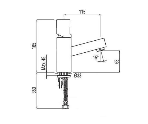 Tres Max bateria umywalkowa perlator chrom 1.61.103 - DG