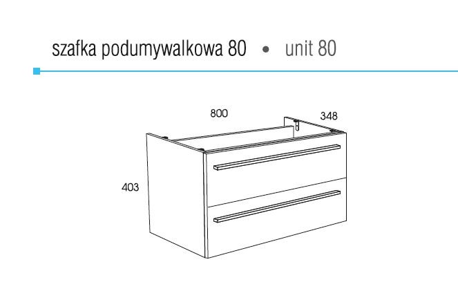 Elita GO White 80 2S szafka pod umywalkę biała 164604 - !!!!!