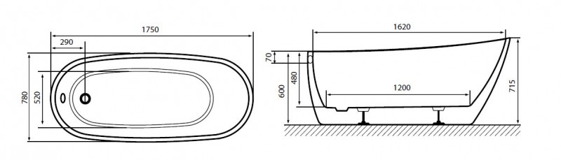 Excellent Comfort 2.0 wanna wolnostojąca 175x78 akryl biały WAEX.CMP2.17WH