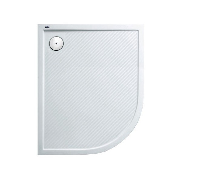 Huppe Purano brodzik półokrągły asymetryczny 90x100 konglomerat biały 202153.055