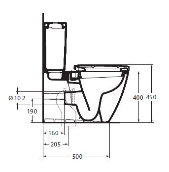 Ideal Standard Connect muszla kompaktowa odpływ poziomy/uniwersalny E803701
