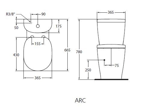 Ideal Standard Connect muszla kompaktowa wyprofilowana odpływ poziomy E803601