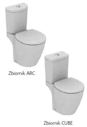 Ideal Standard Connect Space muszla kompaktowa wyprofilowana odpływ poziomy/uniwersalny E119501