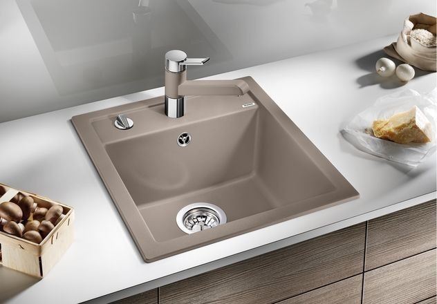 Blanco Dalago 45 Silgranit PuraDur II zlewozmywak granitowy z korkiem automatycznym 1 komora kolor antracyt 517156