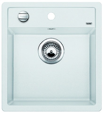 Blanco Dalago 5 Silgranit PuraDur II zlewozmywak granitowy z korkiem automatycznym 1 komora kolor biały 518524