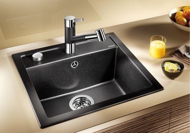 Blanco Dalago 5 Silgranit PuraDur II zlewozmywak granitowy z korkiem automatycznym 1 komora kolor kawowy 518529