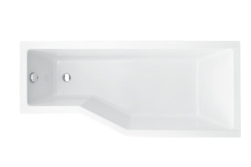 BESCO Integra wanna asymetryczna prawa + parawan 3-cz. 170x75 biały INTEGRA 170PP3