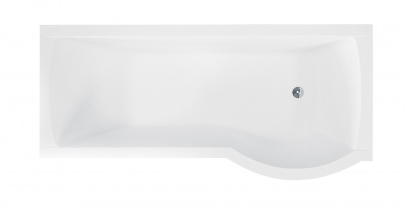 BESCO Inspiro wanna asymetryczna prawa + parawan 150x70 biały INSPIRO 150P