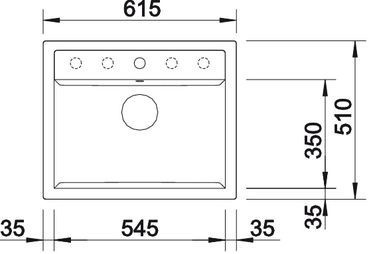 Blanco Dalago 6 Silgranit PuraDur II zlewozmywak granitowy z korkiem automatycznym 1 komora kolor antracyt 514197