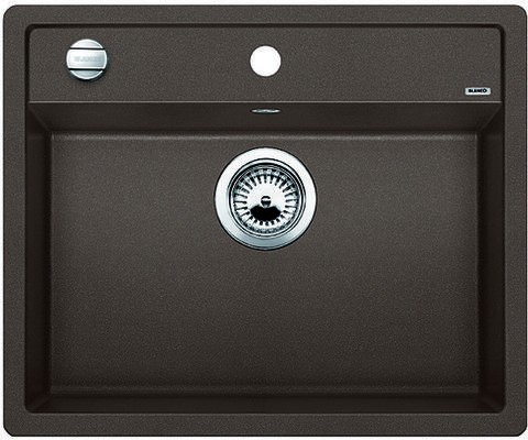 Blanco Dalago 6 Silgranit PuraDur II zlewozmywak granitowy z korkiem automatycznym 1 komora kolor kawowy 515066