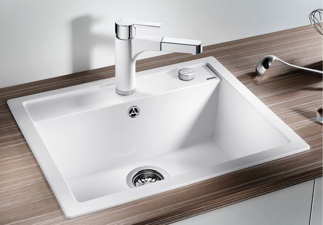 Blanco Dalago 6 Silgranit PuraDur II zlewozmywak granitowy z korkiem automatycznym 1 komora kolor kawowy 515066