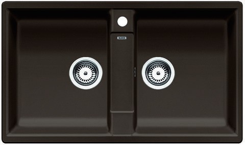 Blanco Zia 9 Silgranit PuraDur II zlewozmywak granitowy 2 komory kolor kawowy 516683