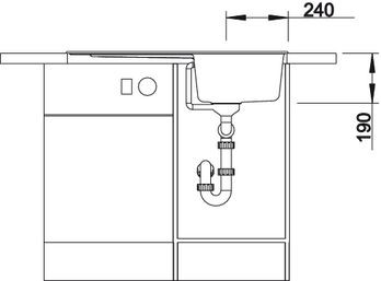 Blanco Zia 45 SL Silgranit PuraDur II zlewozmywak granitowy 1 komora z dużym ociekaczem kolor biały 516740