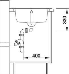 Blanco Zia 45 SL Silgranit PuraDur II zlewozmywak granitowy 1 komora z dużym ociekaczem kolor biały 516740