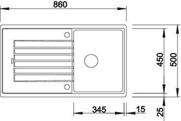 Blanco Zia 45 SL Silgranit PuraDur II zlewozmywak granitowy 1 komora z dużym ociekaczem kolor kawowy 516745