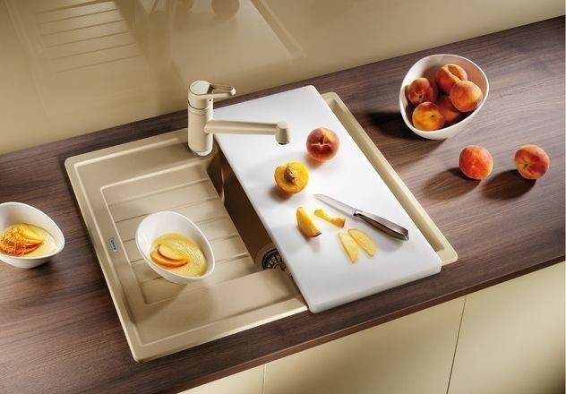 Blanco Zia 40 S Silgranit PuraDur II zlewozmywak granitowy 1 komora z małym ociekaczem kolor kawowy 516927