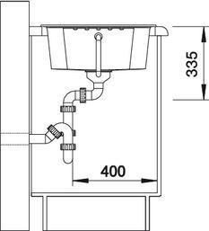 Blanco Zia 40 S Silgranit PuraDur II zlewozmywak granitowy 1 komora z małym ociekaczem kolor kawowy 516927