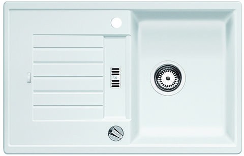 Blanco Zia 45 S Silgranit PuraDur II zlewozmywak granitowy 1 komora z ociekaczem,z korkiem automatycznym kolor biały 514718